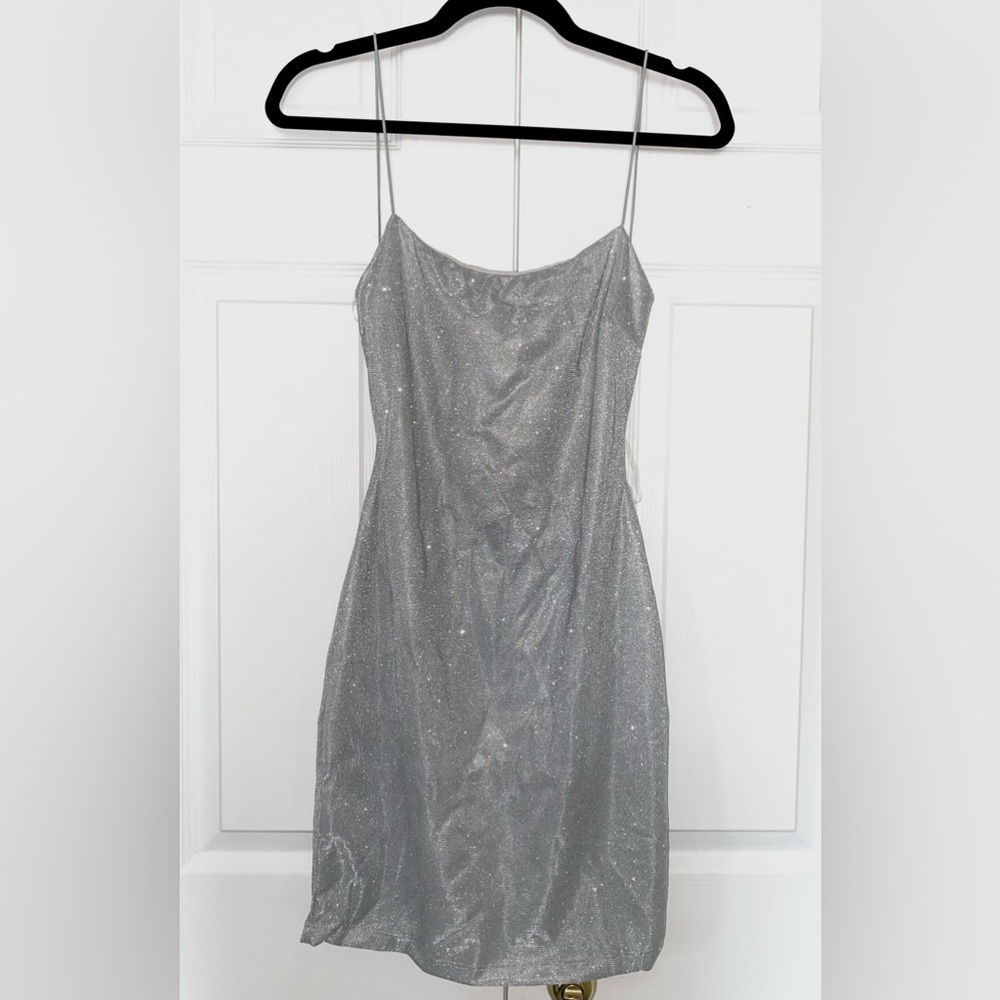 Silver glittery dress